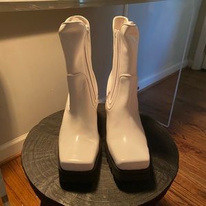 Jeffrey Campbell White Platform Boots